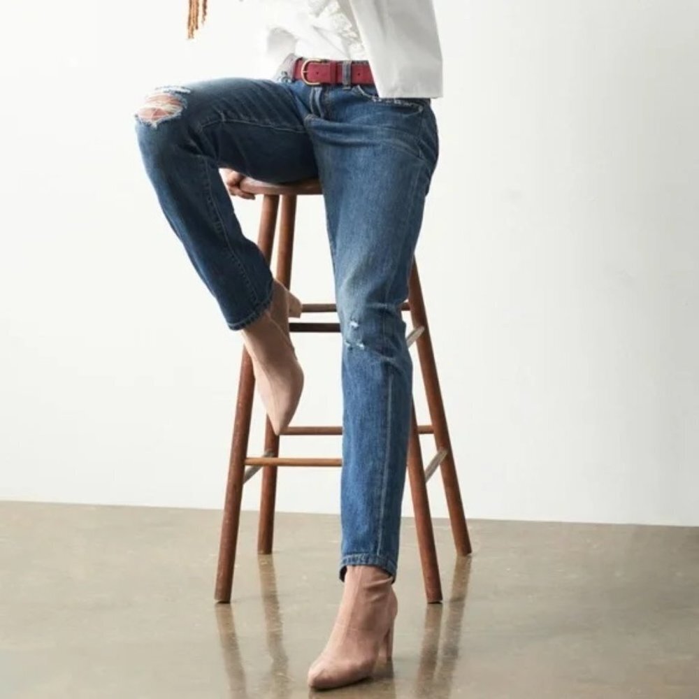 Anthropologie Pilcro &‎ The Letterpress Mid-Rise Slim Boyfriend Jeans Size 27